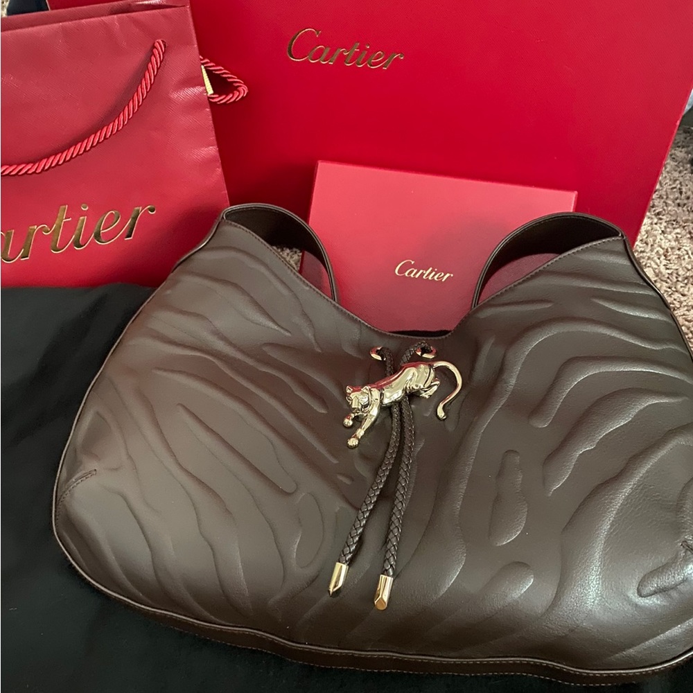 Cartier Limited Edition Panthere Brown Bag